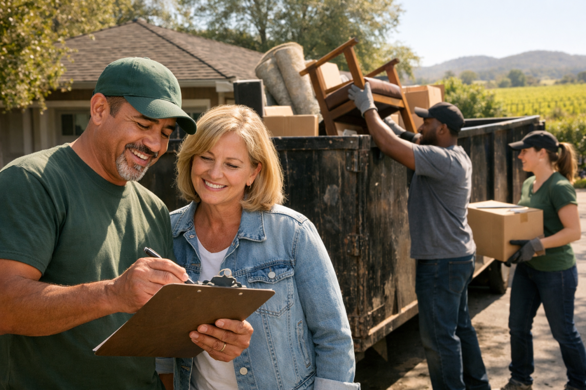 Efficient Estate Cleanouts in Sonoma County Fast estate cleanout team safely clearing property in Sonoma County